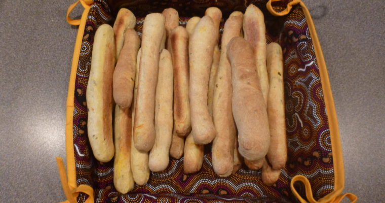 Saffron Basil Breadsticks