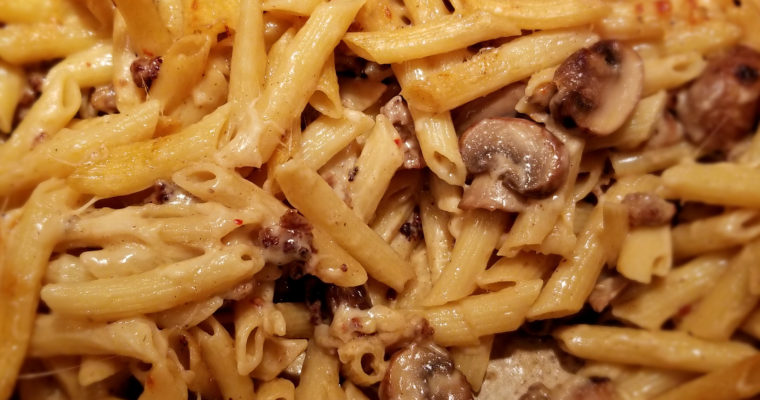 Italian Sausage and Mushroom Penne Pasta