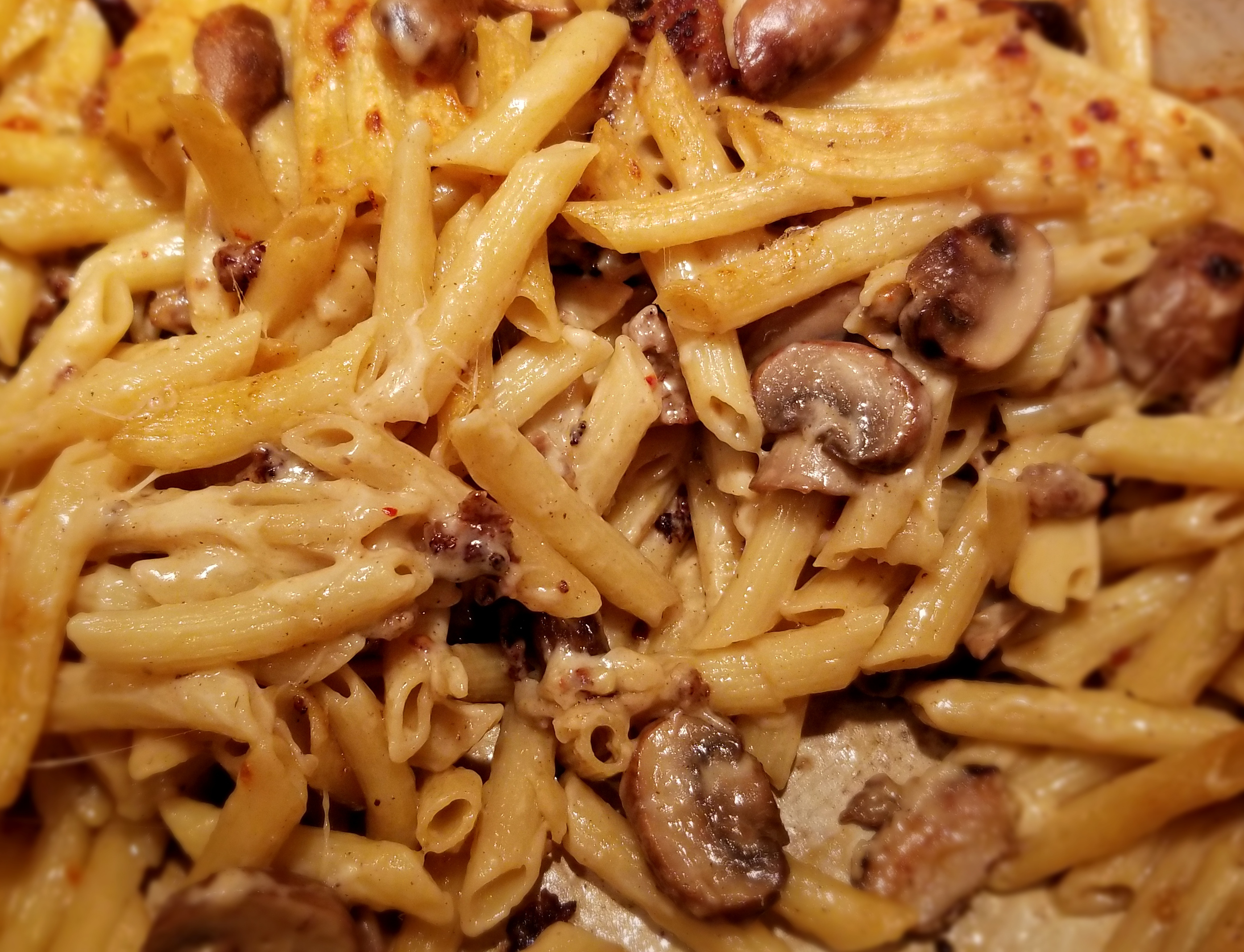 Italian Sausage and Mushroom Penne Pasta