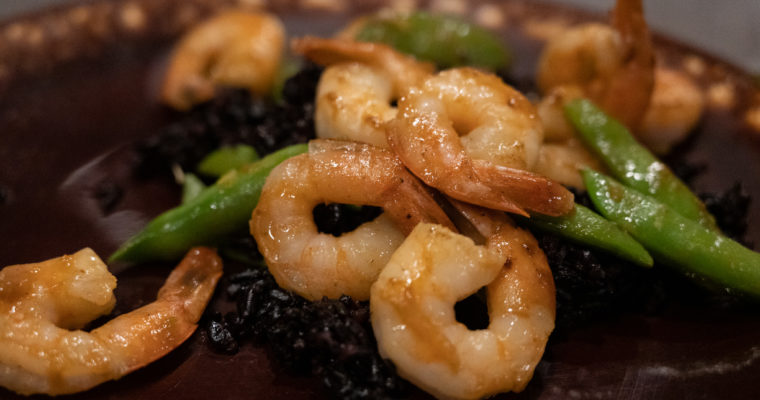 Ginger Shrimp with Forbidden Rice